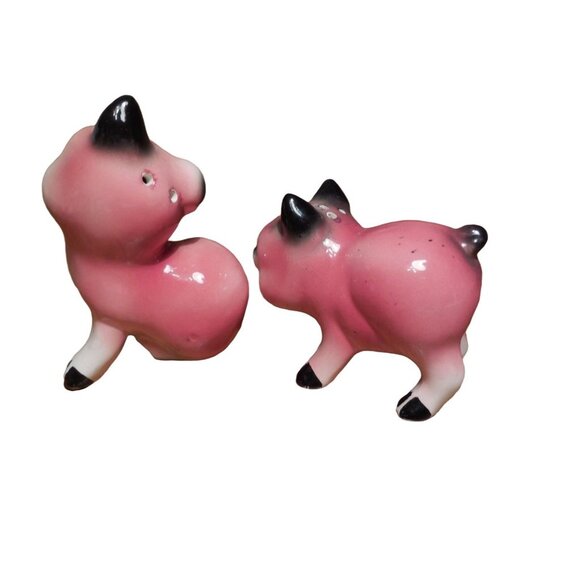 Pink Pig Salt and Pepper Shaker Vintage Set - Picture 4 of 12